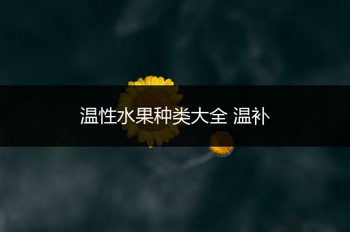 温性水果种类大全 温补